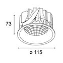 Modular Smart lotis 115 LED GE Inbouwlamp