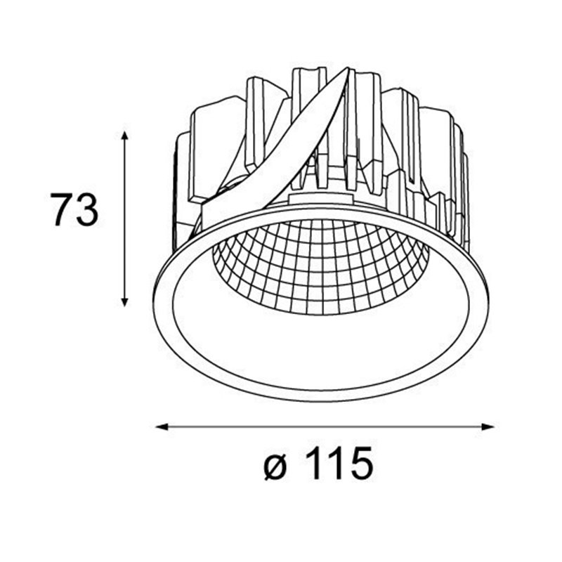 Modular Smart lotis 115 LED GE Recessed lamp