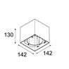 Modular Smart surface box 115 1x LED GI Plafonnier