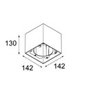 Modular Smart surface box 115 1x LED GI Plafondlamp