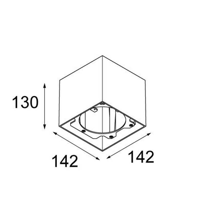Modular Smart surface box 115 1x LED GI Plafondlamp