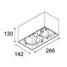 Modular Smart surface box 115 2x LED GI Plafonnier