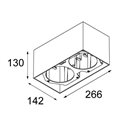 Modular Smart surface box 115 2x LED GE Plafondlamp