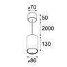 Modular Smart tubed suspension 82 L LED GI Suspension lamp