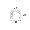 Modular Pista track 48V surface profile 1m 
