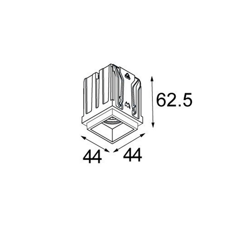 Modular Qbini square out LED GE Recessed lamp