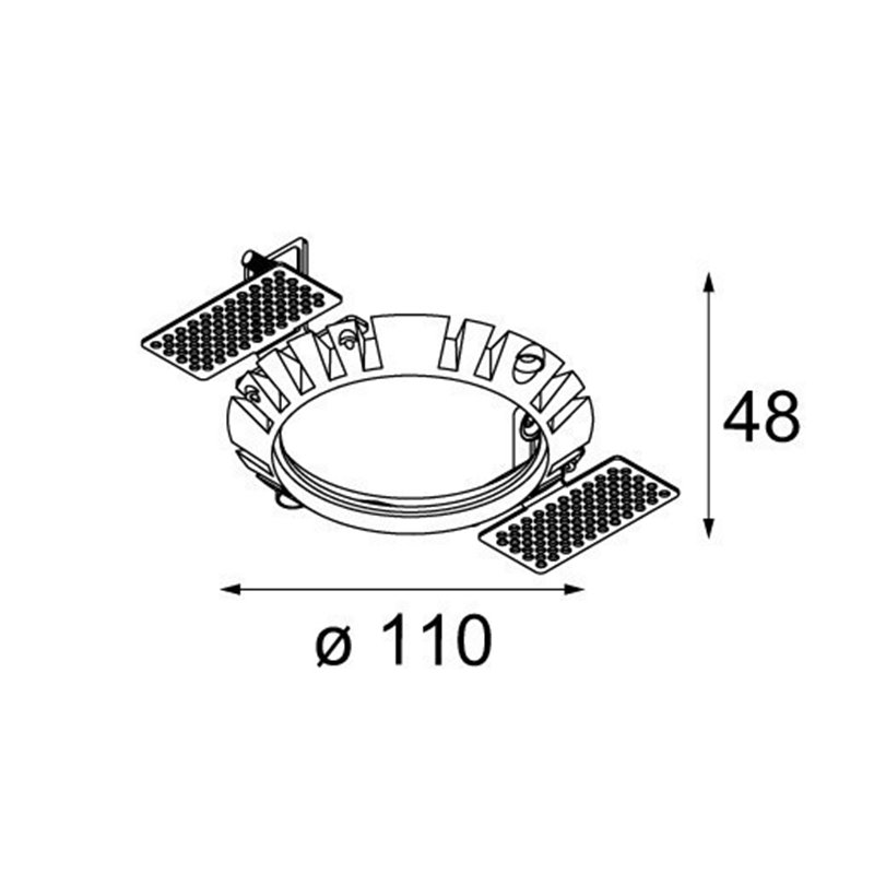 Modular Recessed ring Ø110