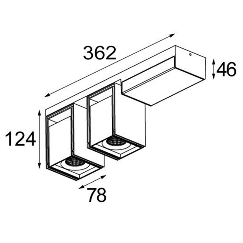 Modular Rektor 2x LED GI Wandlamp / Plafondlamp