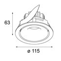 Modular Smart cake 115 adjustable LED GE Inbouwlamp