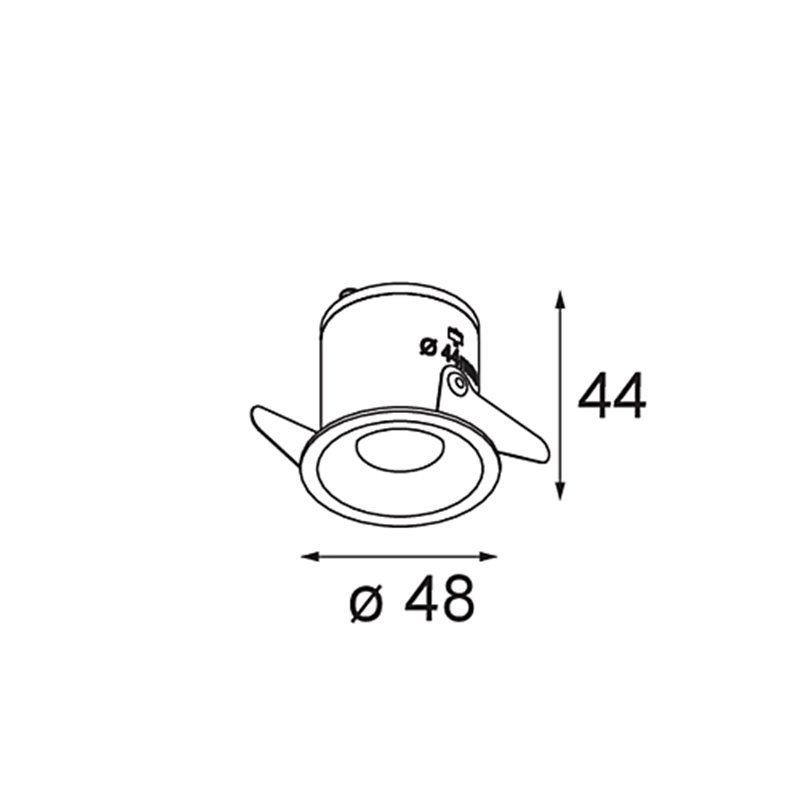 Modular Smart cake 48 IP55 LED GE Recessed lamp