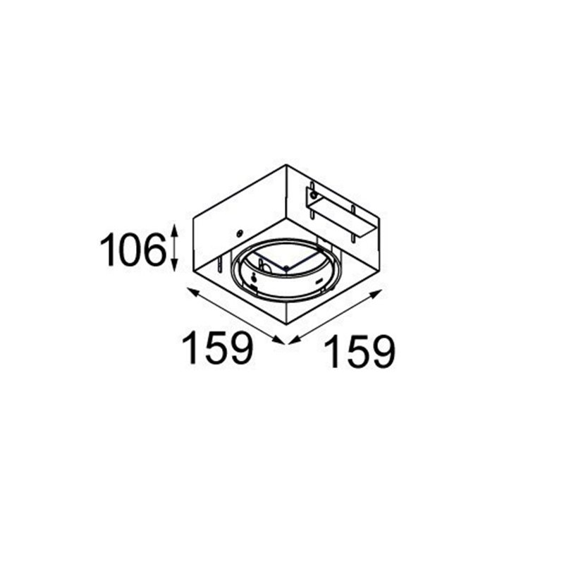 Modular Lighting Multiple trimless for 1x LED GE Einbaustrahler