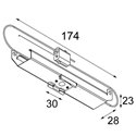 Modular Pista bracket incl. safety cable for climate control ceilings (10 pieces) Plafondlamp