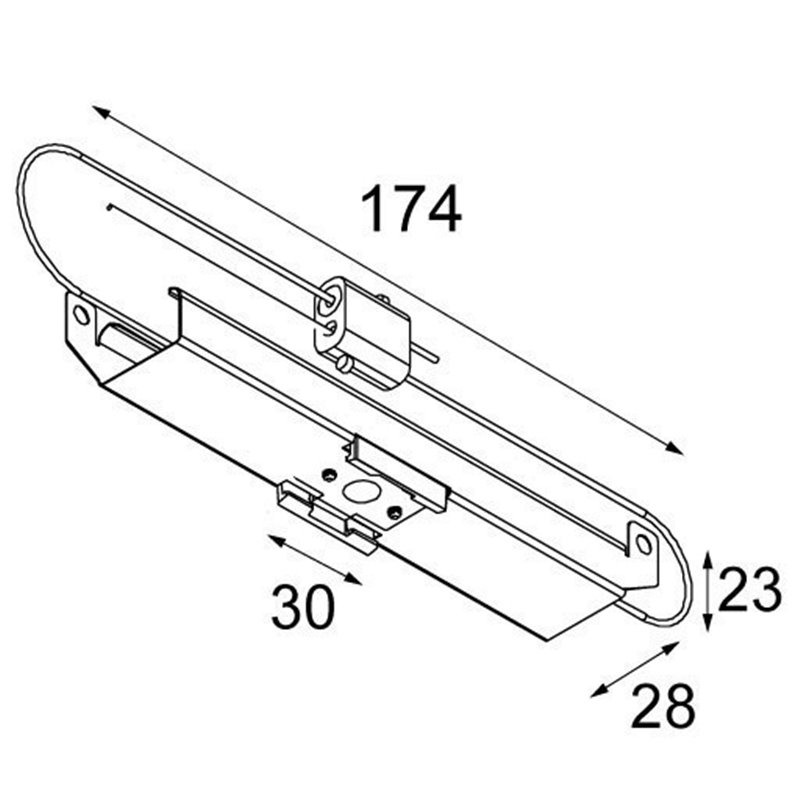 Modular Pista bracket incl. safety cable for climate control ceilings (10 pieces) Plafondlamp