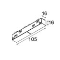 Modular Pista track 48V electrical (surface) connection 180° 