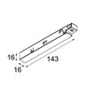 Modular Lighting Pista track 48V power feed left 