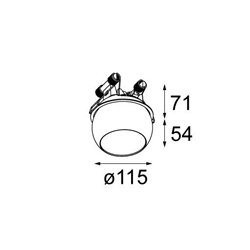 Modular Marbul recessed 115 1x LED GE Inbouwlamp