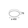 Modular Flat moon 450 ceiling down LED GI Plafonnier