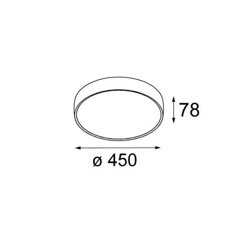 Modular Flat moon 450 ceiling down LED GI Plafonnier