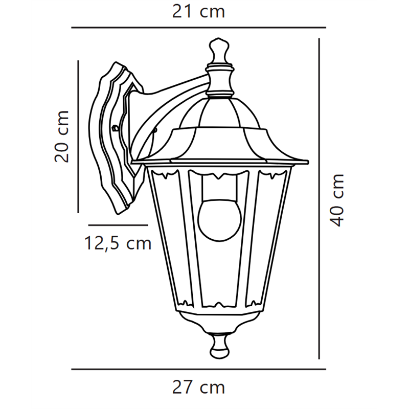 Nordlux Cardiff Down [IP44] Wandlamp - Outdoor