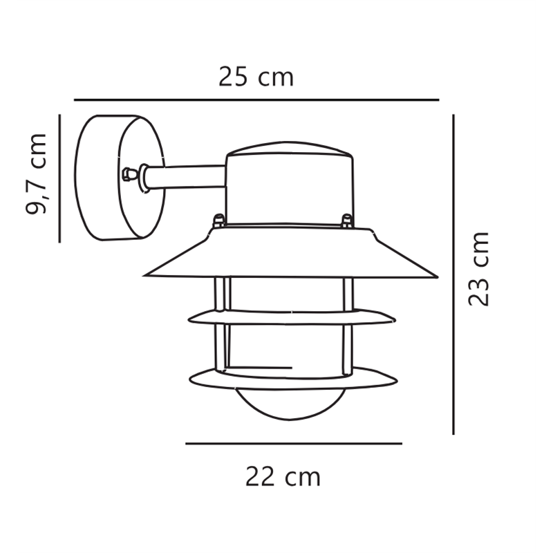 Nordlux Blokhus Down [IP54] Wandlamp - Outdoor