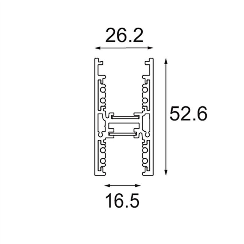 Modular Track 48V High Profile Suspended Up/Down 2000