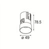 Modular Minude Recessed Trimless 49 1x IP54 LED spot encastré