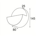 Modular Impulse Round Wall 1x IP44 LED Wandlamp