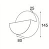 Modular Impulse Round Wall 1x IP44 LED wall lamp