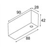 Modular Power Feed Connection Box Square 2P