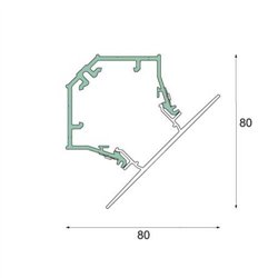 Modular Como Corner base alu/m