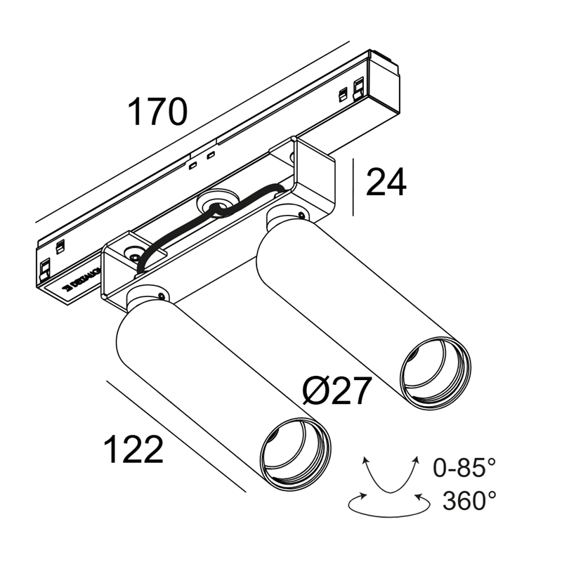 Delta Light M20/M26H - Spy 272 L Trackverlichting