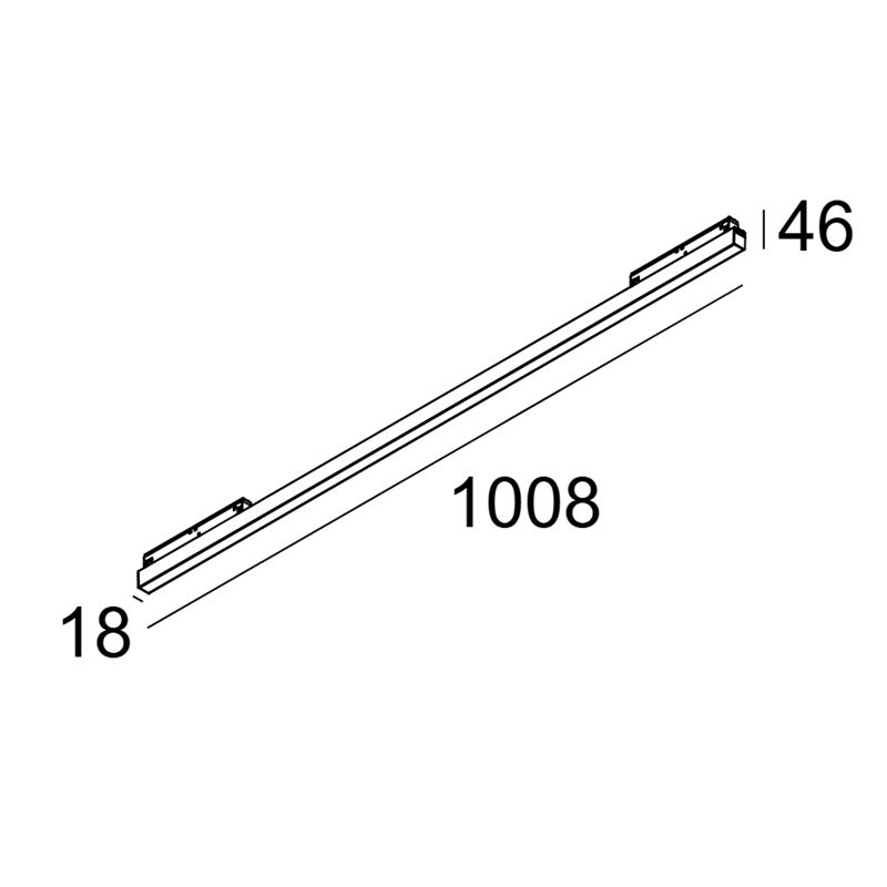 Delta Light M - Led Line He 1 X 21,6W Trackverlichting