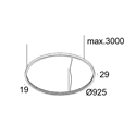 Delta Light SUPERLOOP SLIM IN 90 SBL Hanglamp
