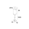 Delta Light MIKALINE - CABLE SUSPENSION SINGLE 1,6m