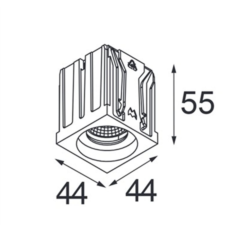 Modular Qbini square in LED GE Inbouwlamp