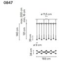 Vibia Algorithm 14X Double Lineal Recessed hanglamp