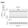 Vibia Algorithm 29X Double Lineal suspension lamp