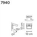 Vibia Alpha Rectangular Adjustable Switch wandlamp