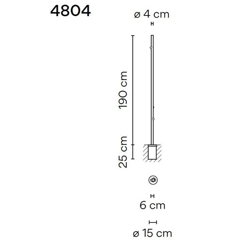 Vibia Bamboo 190 Recessed tuinpaal