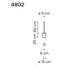 Vibia Bamboo 60 Recessed lampadaire extérieurs