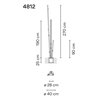 Vibia Bamboo Triple 270 Recessed lampadaire extérieurs
