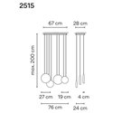 Vibia Cosmos 4X hanglamp