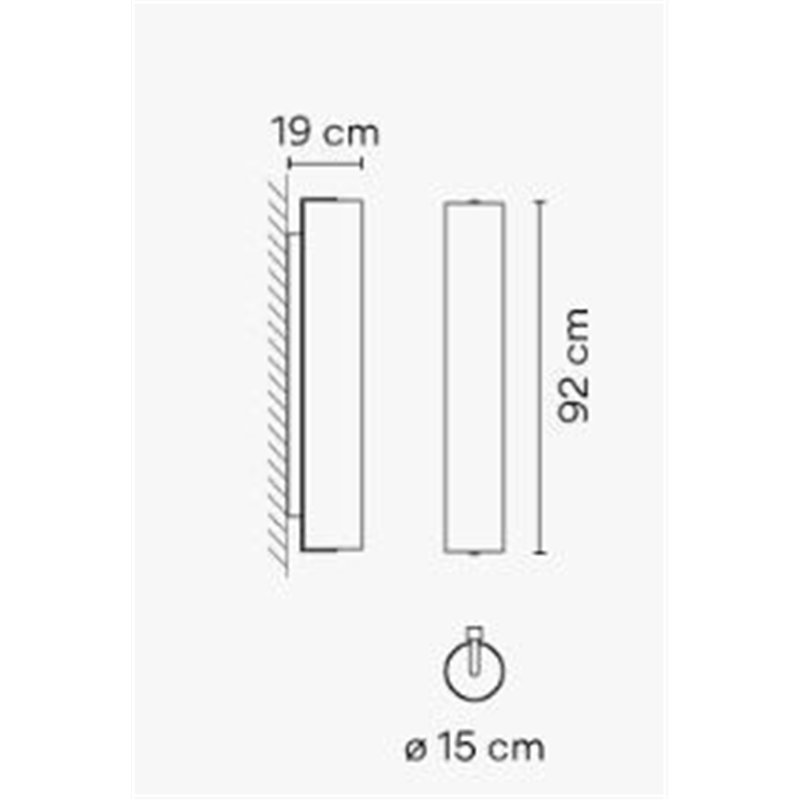 Vibia Kontorno Closed 92 wandlamp