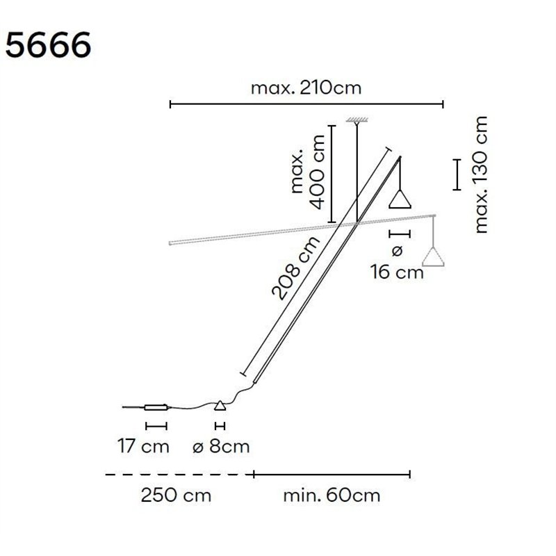 Vibia North 1-Point suspension lamp