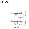 Vibia Palma Horizontal 2X 85 wall lamp