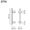 Vibia Palma Vertical 2X 114 applique