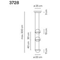 Vibia Palma Vertical 4X 70 hanglamp