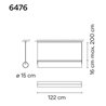Vibia Kontorno Closed 122 suspension lamp