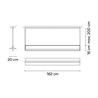Vibia Kontorno Open 162 - 6438 lampe a suspension