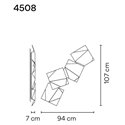 Vibia Origami Quad wandlamp